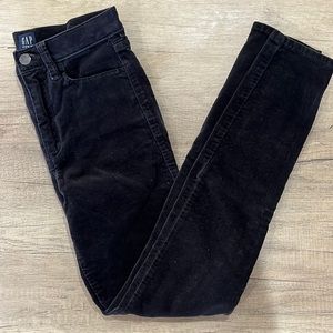 Black Velvet/Velour Gap Pants Size 24